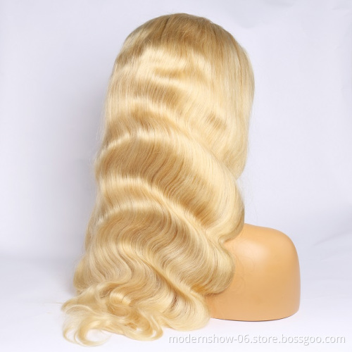 Wholesale Cheap Long Blonde 613 Lace Front Wig Raw Virgin Brazilian Human Hair Wigs With Pre Plucked Hair Line